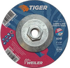 Weiler TIGER Aluminum Oxide Grinding Wheel - 5 in Diameter - Thickness 1/4 in - 57122 - 012382-57122 - R. S. Hughes Company, Inc.