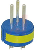connector comp,insert only,size 20,blueinsul,3 #12 solder cup pin contact - 70141542 - Allied Electronics, Inc.