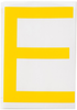 Brady Toughstripe B-514 Yellow Indoor Polyester Letter Label - 6 in Width - 8 in Height - 8 in Character Height - Printed Msg = E - 121720 - 754473-70935 - R. S. Hughes Company, Inc.