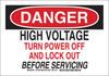 Brady B-401 Polystyrene Rectangle White Electrical Safety Sign - 10 in Width x 7 in Height - 127555 - 754473-75905 - R. S. Hughes Company, Inc.