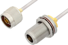 N Male to N Female Bulkhead Cable 24 Inch Length Using PE-SR402AL Coax - PE34158-24 - Pasternack