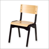 Carlo Stacking Chair - Black/Natural - CarloBlack/Natural - Jess Crate Furniture