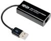 USB 2.0 Ethernet NIC Adapter, 10/100 Mbps - Black -- U236-000-R