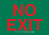 Brady B-120 Fiberglass Reinforced Polyester No Exit Sign - TEXT: NO EXIT - 122755 -- 754473-71714 - Image