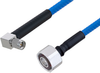 Plenum 4.1/9.5 Mini DIN Male to SMA Male Right Angle Low PIM Cable 50 cm Length Using SPP-250-LLPL Coax , LF Solder - PE3C5890-50CM - Pasternack