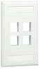 Vertical Faceplate, 4 Module, White; Accessory Type Panduit - 84K3345 - Newark, An Avnet Company