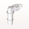 Threaded Elbow Connector, Barbed, White - ME530 - Qosina Corp.