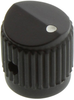 Knob, Round Skirted W/dot, 17.78Mm, Blk; Shaft Type Ehc (Electronic Hardware) - 35B6163 - Newark, An Avnet Company