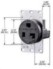 Connector, Power Entry, Receptacle, 50A; Connector Type Hubbell Wiring Devices - 92F511 - Newark, An Avnet Company
