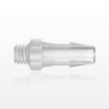 Threaded Connector, Barbed, Natural - 11775 - Qosina Corp.