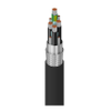 VFD 300% Gnd, 3C+G #8 Str TC, XLPE Ins+PVC Grd, OS+TC Brd w/4-#14 TC Drains, Blk LSZH-TS Jkt, 600V TC-ER 90C Dry/Wet 1000V Flexible Motor Supply Cable Marine Approved - 29504X - Belden Inc.