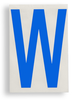 ToughStripe Die-Cut Blue Letter W - 121827 - Brady Corporation