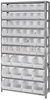 Storage Shelving with Bins - QSBU-230240CL - Simplastics