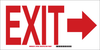Brady B-120 Fiberglass Reinforced Polyester Rectangle White Exit Sign - 14 in Width x 7 in Height - TEXT: EXIT - 47034 - 754476-47034 - R. S. Hughes Company, Inc.