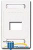 Siemon Single Gang Faceplate for 2 MAX Modules - MX-FP-S-02-02 - TelephoneStuff.com
