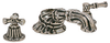 Bamboo Deck Mount Roman Tub Spout: N&ordm; 12906 Two-Valve Deck-Mount Tub Set Knobs - 12906 - P. E. Guerin