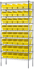 Akro-Mils Shelfmax 2000 lb Adjustable Yellow Chrome Steel Open Adjustable Fixed Shelving System - 40 Bins - 2000 lb Total Capacity - AWS143630090 YELLOW - AWS143630090 YELLOW - R. S. Hughes Company, Inc.