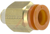 Fitting, Pneumatic, straight male, white body, 1/8NPT port, 3/8 tube OD -- 70070340