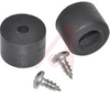 Bumper/Feet;Rubber;0.7in Dia x 0.5in Ht;Black;with 8-32x3/8&ouml; Self Tapping Screw - 70164372 - Allied Electronics, Inc.