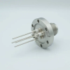MS High Current Series, Multipin Feedthrough, 4 Pins, 700 Volts, 15 Amps per Pin, 0.094″ Nickel Conductors, 2.75″ Conflat Flange - A0756-2-CF - MPF Products, INC.