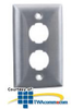 Hubbell HI-Impact Stainless Steel Plate - HISF - TelephoneStuff.com