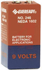 Battery; Zinc-Manganese Dioxide; 9 V; 850 mAh to 0.8 Volts/Cell; Paper; 3.1 Oz. - 70145517 - Allied Electronics, Inc.