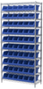 Akro-Mils 2000 lb Adjustable Blue Chrome Steel Open Adjustable Fixed Shelving System - 10 Bins - 2000 lb Total Capacity - AWS143630312 BLUE -- AWS143630312 BLUE - Image
