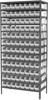 Shelving, Steel Shelving Kit, 18x36x79, 96 Bins - AS1879128W - Akro-Mils, Inc.