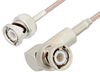 BNC Male to BNC Male Right Angle Cable 72 Inch Length Using RG316 Coax - PE3C3391-72 - Pasternack
