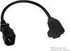 Power Cord, Nema5-15R/iec, 1Ft, 10A, Black; Connector Type A Multicomp - 83K3653 - Newark, An Avnet Company