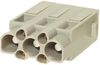 Heavy Duty Module, Plug, 3+4Sig, 6Mm2; Product Range Harting - 51AC2418 - Newark, An Avnet Company