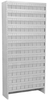 Akro-Mils 6500 lb Adjustable Gray Powder Coated Steel 22 ga Enclosed Adjustable Fixed Shelving System - 108 Bins - 6500 lb Total Capacity - ASC1279142 GREY -- ASC1279142 GREY - Image