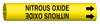 Brady Bradysnap-On B-915 Yellow Plastic Snap-On Pipe Marker - 3/4 in Character Height - Printed Msg = NITROUS OXIDE - 4101-B -- 754473-47880