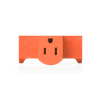 3 Outlets Grounding Adapter, 3-Prong to 3-Prong Orange - 5508 - Suzhou Ele Mfg Co., Ltd.