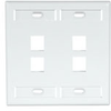 QuickPort Wallplates - 42080-4WP - Leviton Manufacturing