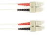 1-m, SC-SC, 50-Micron, Multimode, Plenum, White Fiber Optic Cable -- FOCMP50-001M-SCSC-WH - Image