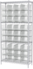 Akro-Mils Akrobin 2000 lb Adjustable Clear Chrome Steel Open Adjustable Fixed Shelving System - 36 Bins - 2000 lb Total Capacity - AWS143630240SC - AWS143630240SC - R. S. Hughes Company, Inc.