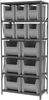 Shelving, Steel Shelving Kit 18x36x79, 12 Bins -- AS1879ASORT - Image