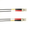 1-m, LC-LC, 50-Micron, Multimode, Plenum, Black Fiber Optic Cable -- FOCMP50-001M-LCLC-BK - Image