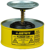 Justrite Yellow Steel 1 qt Safety Can - 5 5/8 in Height - 7 1/4 in Overall Diameter - 697841-00271 - 697841-00271 - R. S. Hughes Company, Inc.