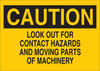 Brady B-401 Polystyrene Rectangle Yellow Machine & Equipment Sign - 10 in Width x 7 in Height - 22913 - 754476-22913 - R. S. Hughes Company, Inc.