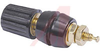 Binding Post, Single; Standard Nut; 30 A; 1000 V; Gold Plated Brass; Black; - 70120690 - Allied Electronics, Inc.
