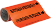 Brady B-946 Black on Orange Vinyl Self-Adhesive Pipe Marker - 12 in Height - 30 ft Length - Printed Msg = HYDROGEN PEROXIDE with Left Arrow - 109345 -- 754473-67577