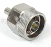 N Male (plug) to QMA Female (Jack) Adapter, Passivated Stainless Steel Body, 1.25 VSWR -- SM5571 - Image