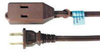 12 Ft 3 Outlet Household Extension Cord Brown; Connector Type A Woods Industries - 05H7242 - Newark, An Avnet Company