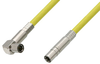 75 Ohm Mini SMB Plug to 75 Ohm Mini SMB Plug Right Angle Cable 12 Inch Length Using 75 Ohm PE-B159-YW Yellow Coax - PE38140/YW-12 - Pasternack