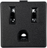 NEMA 5-15R Snap-in AC Power Outlet with PCB Terminals - 739W-X2/32 - Qualtek Electronics Corp.