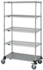 Stem Caster Cart, 4 Wire/1 Solid Shelves; Height Quantum Storage - 42AC5127 - Newark, An Avnet Company