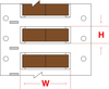 Brady Permasleeve B-342 Brown Polyolefin Thermal Transfer Die-Cut Thermal Transfer Printer Sleeve - 1 in Width - 0.094 in Min Wire Dia to 0.215 in Max Wire Dia - Single-Side Printable - PS-250-2-BR-2 - 662820-99097 - R. S. Hughes Company, Inc.