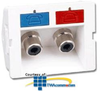 Siemon Angled Video CT Coupler with 2 RCA Connectors - CT-A-RC-RC-02 - TelephoneStuff.com